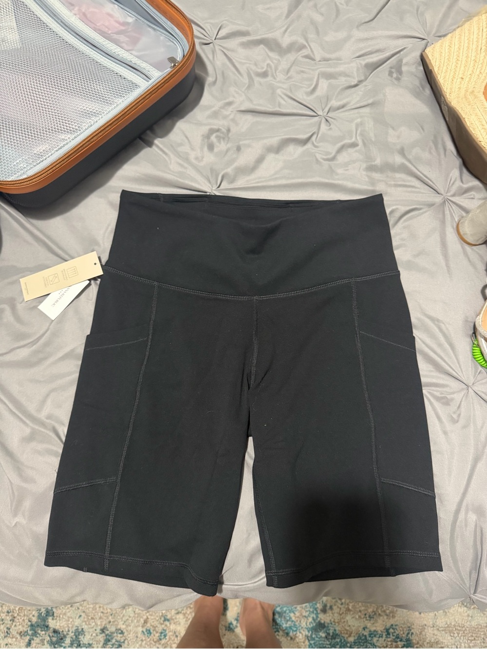 Banana Republic Black High-Rise Bike Shorts